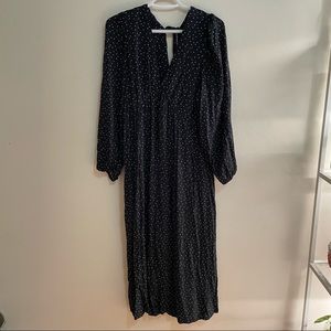 H&M black polka dot maxi dress